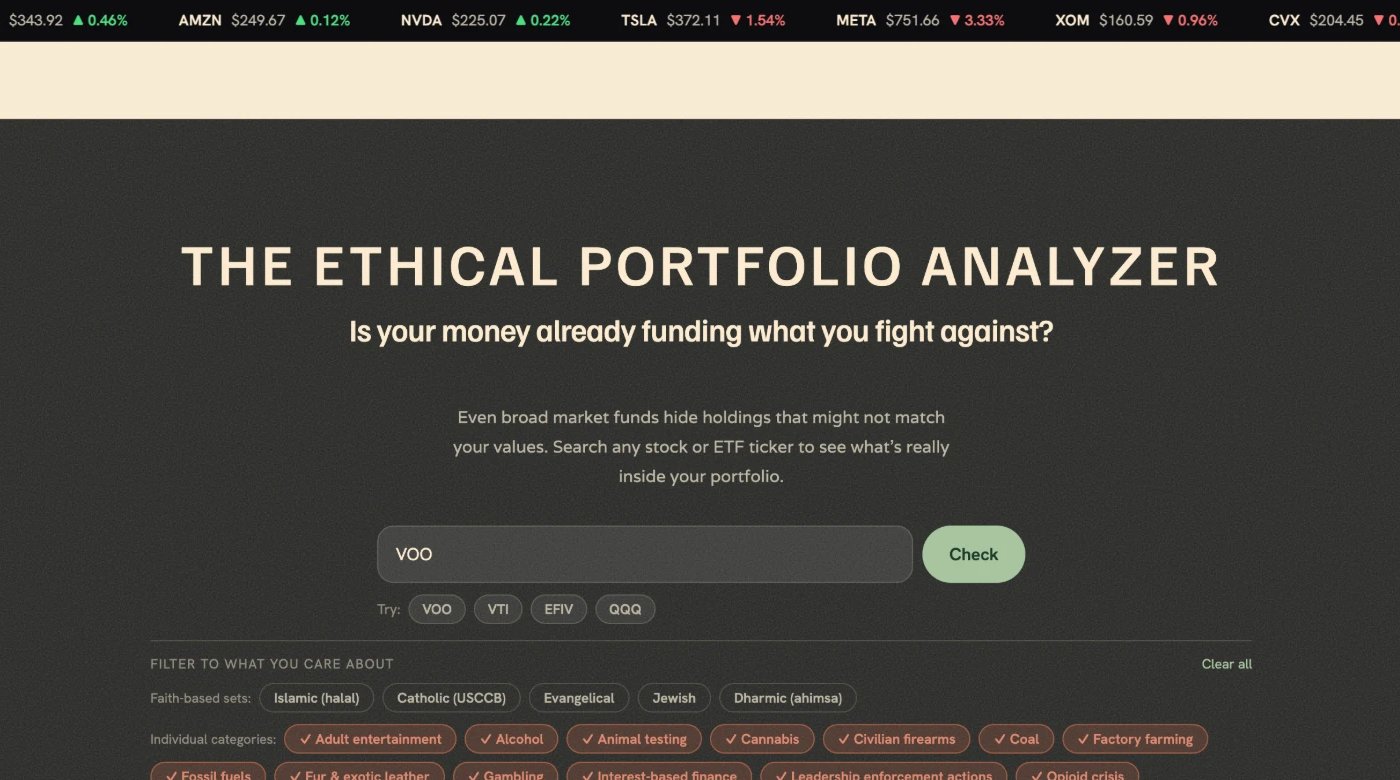PlainStreet, a tool for examining what ETFs and index funds hold